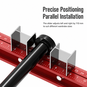 PICUS Industrial Aluminum <b>Tool</b> Closet Hanging Rod Installation Positioning Scale with Precise Limit - Product Image 2