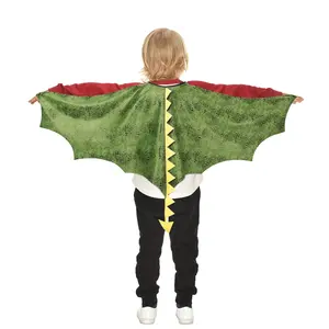 Toptan raya ejderha kostüm-2021 çocuk karnaval parti ejderha pelerin sıcak satış çocuklar dinozor pelerin fantezi çocuk kostümleri özelleştirilmiş