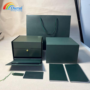 <b>Wooden</b> MDF <b>Watch</b> Box Custom Logo leather Interior Square Case Luxury Outside Packaging Recycled Materials black - Product Image 6