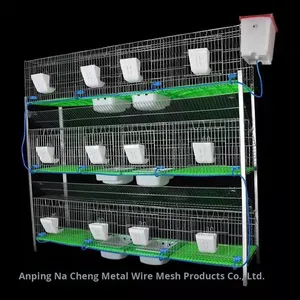 Оптовая продажа, 12-дюймовая 24-дюймовая оцинкованная клетка для разведения кроликов, утолщенная 3-слойная клетка для мужчин и женщин, клетка для кроликов - Product Image 5