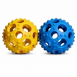 Aşınmaya Dayanıklı Kauçuk Evcil Hayvan Oyuncağı Köpek Çiğneme Topu Diş Temizleyici İnteraktif Silikon Kauçuk Köpek Oyuncakları - Product Image 1