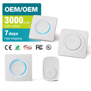 New Arrival 656FT Range Apartment Indoor Office Village LED <strong>Blue</strong> Light Easy to Install Wireless Self-powered Door <strong>Bell</strong> - Product Image 3