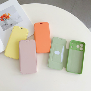 Peau Tactile TPU + PU Cuir Flip Portefeuille Téléphone étui pour <span class=keywords><strong>iphone</strong></span> Air <span class=keywords><strong>11</strong></span> 12 13 14 15 16 17 <span class=keywords><strong>Pro</strong></span> Max Emplacements Pour Cartes Couverture De Protection Complète - Product Image 3