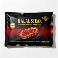 Groothandel fabrieks prijs op maat gemaakte driezijdig gesealde vochtbestendige gravure bedrukte hitte verzegelde voedselverpakkingszakken voor steak
