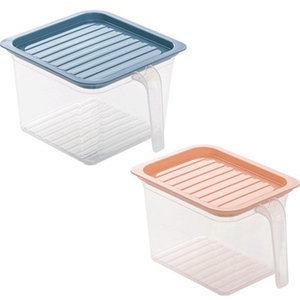Hot Sale Kitchen Stackable Dry Food Cereal Storage Jar Plastic Meal Prep Container Fridge Refrigerator Organizer Bin with Handle
