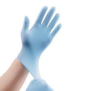 Xingyu procure eldiven gıda sınıfı mavi nitril muayene tozu tek kullanımlık eldiven