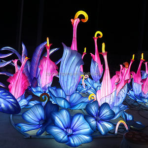 Personalizza gli ospiti di souvenir di nozze decorativi all'aperto fiore colorato lanterna di seta cinese danza fatta a mano per le vacanze del Festival - Product Image 2