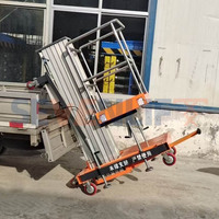 Plateforme élévatrice électrique autopropulsée légère en aluminium à double mât 10m Petit élévateur