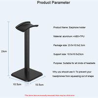 Support de casque de jeu de bureau portable en aluminium personnalisé avec logo accepté