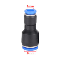 Composants pneumatiques PG6-4/8-6, connecteur rapide en plastique droit à diamètre variable, connecteur bleu pour tuyau d'air et d'eau