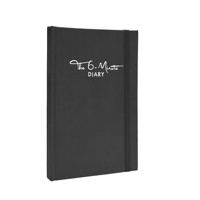 Planificateur 2026 en tissu recyclé de lin, couverture personnalisée avec logo imprimé, bande élastique, carnet imperméable, bureau à domicile, directement de l'usine