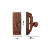 Puselife – Clips de suspension modernes en bois de noyer noir, hêtre et sapelli, écologiques, type crochet à vis, pour décoration murale de cuisine et salle de bain