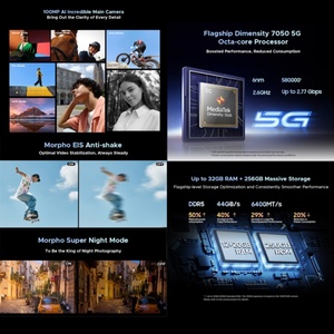 Téléphone 5G DOOGEE S200, smartphone robuste, 12 Go + 256 Go, empreintes digitales, 6,72 pouces, Android 14, Dimensity 7050, Octa Core, OTG, NFC, version nocturne - Product Image 6