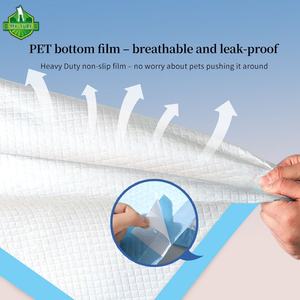 Vente directe d'usine petites commandes bienvenue coussin de dressage de <span class=keywords><strong>chien</strong></span> à séchage rapide pour une utilisation intérieure et extérieure coussin de pipi jetable pour animaux de compagnie - Product Image 3