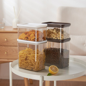 Boîte de conservation alimentaire commerciale en plastique transparente, rectangulaire, scellée, à double compartiment, avec couvercle, grande capacité, idéale pour les grains de café - Product Image 4