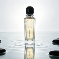 Vente en gros de flacons de parfum en verre transparent de luxe de 100 ml, flacons de parfum vides personnalisés avec emballage en boîte cadeau