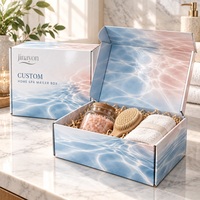 Boîte d'expédition personnalisée en carton ondulé E-Flute brillant pour spa à domicile, avec fermeture Roll-End et Tuck-Front, emballage en papier pour e-commerce