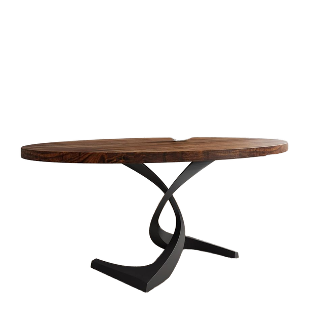 Flowyline 28\" H 315 Mamba Handcrafted Black Metal Table Legs Bases for Dining Tables Rust-Resistant Adjustable Steel Desk Legs