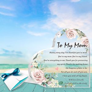 Holiday memorial ORNAMENT đứng cho món quà giáng sinh tim bướm hình Acrylic trang trí mảng bám - Product Image 3