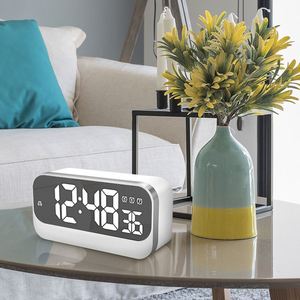 LED Mirror Digital Alarm <b>Clock</b> Kids Multi-Functional Night Light Silent Quartz Seconds Display Modern Desk <b>Table</b> Electronic - Product Image 3