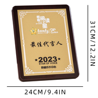 Placa de trofeo de premio de madera en blanco personalizable, Medalla Popular de MDF para empresa, escuela, bienvenida, regalos de feria MP0119