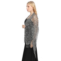 MIO femmes scintillant écharpe maille Sequin fête mariage soirée châle Wrap pour femmes élégantes dame