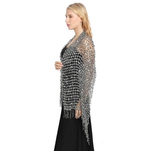 MIO Women Glittering Scarf Mesh Sequin Party <strong>Wedding</strong> Evening <strong>Shawl</strong> <strong>Wrap</strong> for Elegant Women Lady - Product Image 5