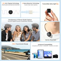Mikrofon Lavalier Nirkabel 2.4G dengan Kotak Pengisian Daya Audio HiFi Baterai 8 Jam Pemantauan Waktu Nyata untuk Rekaman Video YouTube TikTok