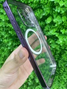 <span class=keywords><strong>Coque</strong></span> magnétique électroplaquée multicolore en TPU pour iPhone 17 16 15 14 Pro Max avec protection de l'appareil photo - Product Image 5