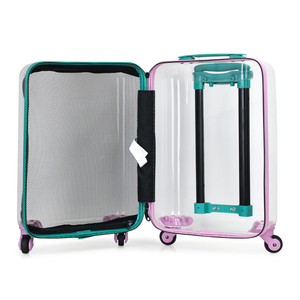 Leavesking Moda Estilo Niños Equipaje Novedad Maletas Azul y <span class=keywords><strong>transparente</strong></span> Llevar en <span class=keywords><strong>Maleta</strong></span> de viaje Equipaje 14 "20" pulgadas - Product Image 4