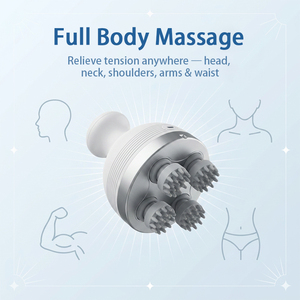 Outil de massage du cuir chevelu ergonomique et portable, masseur électrique silencieux à 3 vitesses, rechargeable par USB pour les soins quotidiens du cuir chevelu - Product Image 2