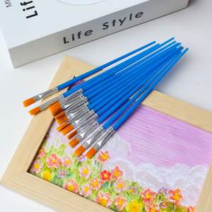 BOMEIJIA <span class=keywords><strong>pinceaux</strong></span> <span class=keywords><strong>plats</strong></span> <span class=keywords><strong>pour</strong></span> <span class=keywords><strong>aquarelle</strong></span> à l'huile acrylique fourniture d'artiste de classe avec poignée en plastique - Product Image 5