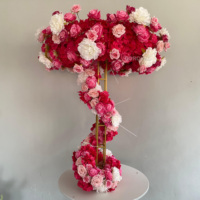 Moderne Roestvrijstalen Bloemtafel Decoratieve Bruiloft Bloem Centerpieces Rekwisieten Voor Party Road Guide Valentijnsdag Afstuderen