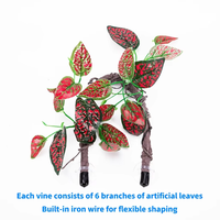 Branche de forêt artificielle à l'aspect naturel, pliable, avec 2 ventouses puissantes pour la décoration de terrariums de caméléons, geckos et serpents