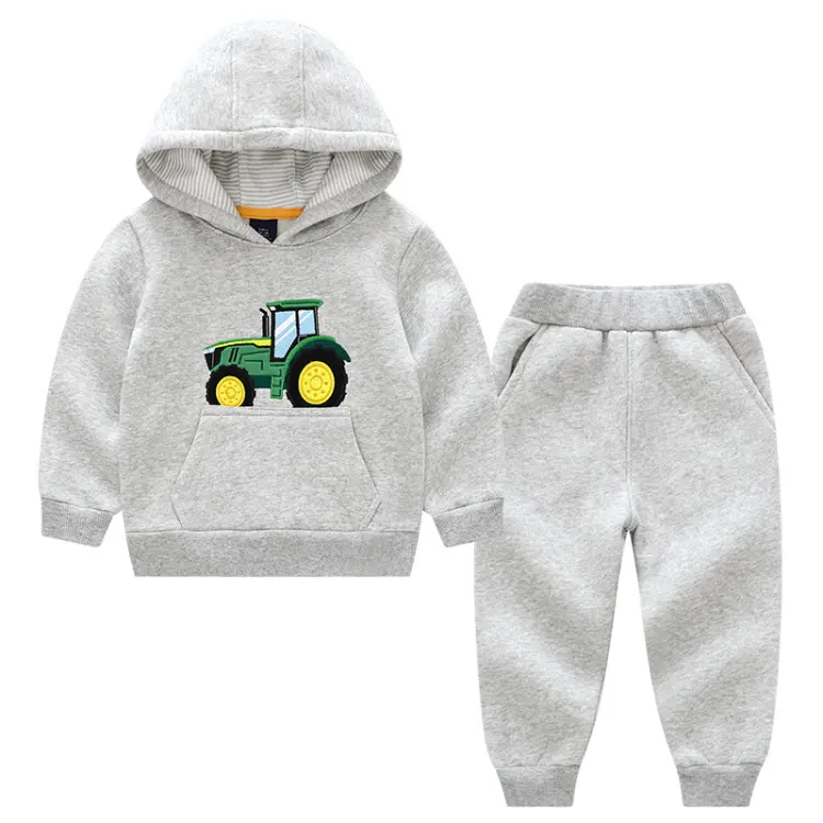 HY-89 setelan joging anak-anak kecil RTS 2 potong, baju Sweatshirt set Pullover hoodie anak perempuan dan laki-laki, musim gugur