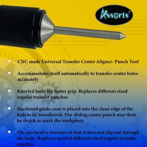 Surtido de punzones alineadores universales para centros de transferencia, de 1/4 a 5/8 pulgadas, de acero para herramientas endurecido, con recubrimiento de epoxi negro - Product Image 5