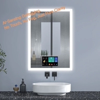 Espejo de Baño Inteligente Vercon con IA, Antivaho, Temporizador para el Cepillado de Dientes, Marco de Aluminio, Conexión Bluetooth Estable