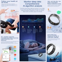 Fábrica personalizada de oro epoxi fitness Tracker sueño salud NFC Chip programable RFID clave incrustación etiqueta anillo inteligente NFC anillo inteligente