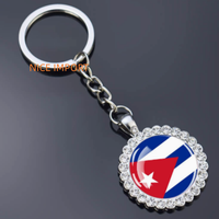 Porte-clés fleur en strass drapeau du Brunei, très populaire, pour sac à dos, décoration de clés, breloque de portefeuille, souvenir de voyage