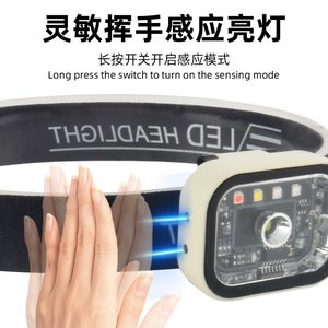 Lampe frontale multifonctionnelle d'extérieur à LED rechargeable avec batterie au lithium 20000 heures Lumière blanche Camping Pêche - Product Image 3
