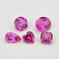 Fabrik-Großhandelspreis Herzschliff Saphir Laborgezüchteter Pinker Saphir für Maßgefertigten Schmuck 5mm-8mm Lose Laborgezüchtete Edelsteine