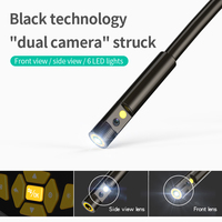 Nouvel endoscope industriel portable pour voiture, double objectif, 5 m, IP67, caméra d'inspection endoscopique