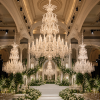 Lustres en cristal fantaisie, lustres de mariage de luxe sur mesure, design de lustre Art Déco, lustre pour événements, lustre de mariage