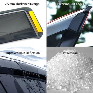 Pare-soleil de fenêtre de voiture Benke Premium pour Volkswagen Passat 2011-2017 - en polycarbonate moulé par injection, acier inoxydable, protection contre la pluie sportive - Product Image 4