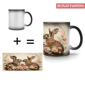 Mug personnalisable créatif, noir givré, 11 oz, sensible à la chaleur, tasse cadeau - Product Image 4