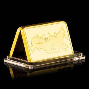 Cartina dell'Unione sovietica ccccp in oro placcato Bar Souvenir da collezione regalo creativo storico commemorativo lingotti in metallo - Product Image 5