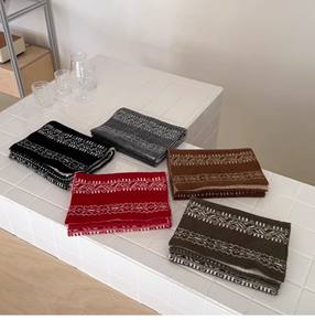 スノーフレーク両面ニットスカーフロングショールファッショナブルなスカーフカスタマイズ高品質 - Product Image 4