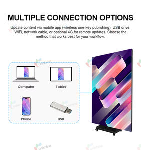 Трехстворчатый светодиодный постер-экран энергосберегающий складной светодиодный постер-панель ультратонкий портативный трехстворчатый светодиодный постер-экран - Product Image 3