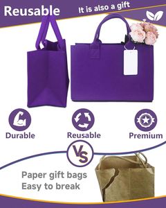 Sac fourre-tout en feutre avec cordon de serrage pour femmes, sac à main de shopping, sac cadeau avec logo, vente directe d'usine - Product Image 4