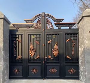 Puerta de Seguridad de Aleación de Aluminio <span class=keywords><strong>DUODA</strong></span>, Entrada Exterior para Patio, Villa, Parque, Apartamento, Diseño Frontal Retráctil con Función Antirrobo - Product Image 5